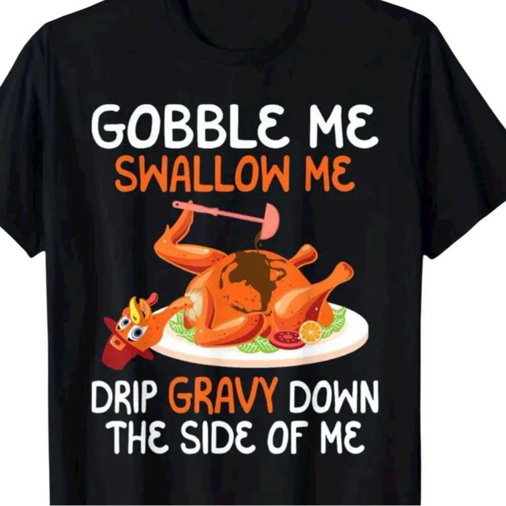 Black Thanksgiving Turkey Graphic T-Shirt